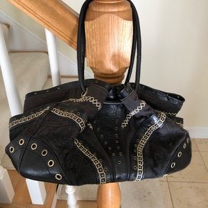 COLE HAAN Sierra leather suede grommet purse